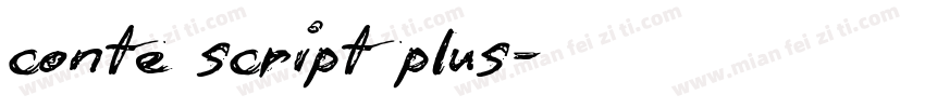 conte script plus字体转换